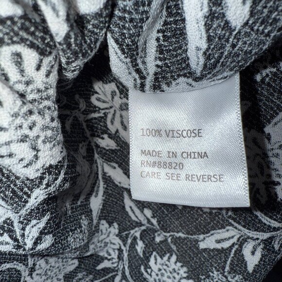 Rachel Zoe Black & White Floral Button-Down Maxi Skirt - Picture 6 of 7